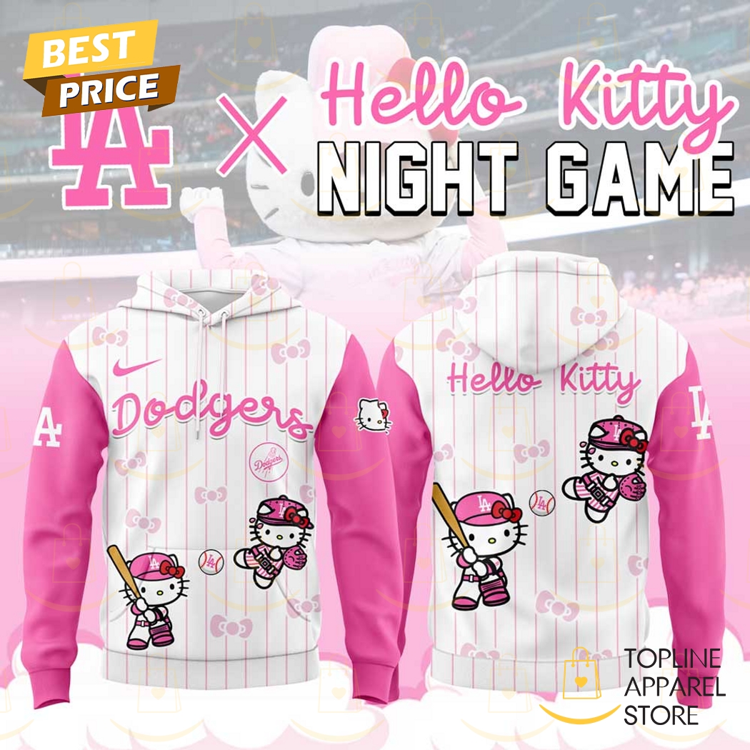 Los Angeles Dodgers x Hello Kitty Night 2025 Hoodie - Pink Gift For Sport Music Fans