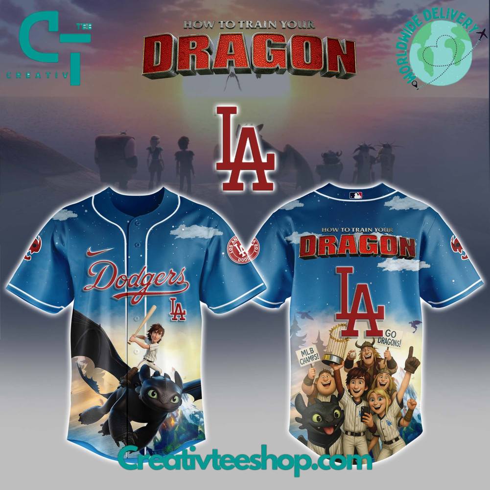 Los Angeles Dodgers x How To Train Your Dragon Baseball Jersey