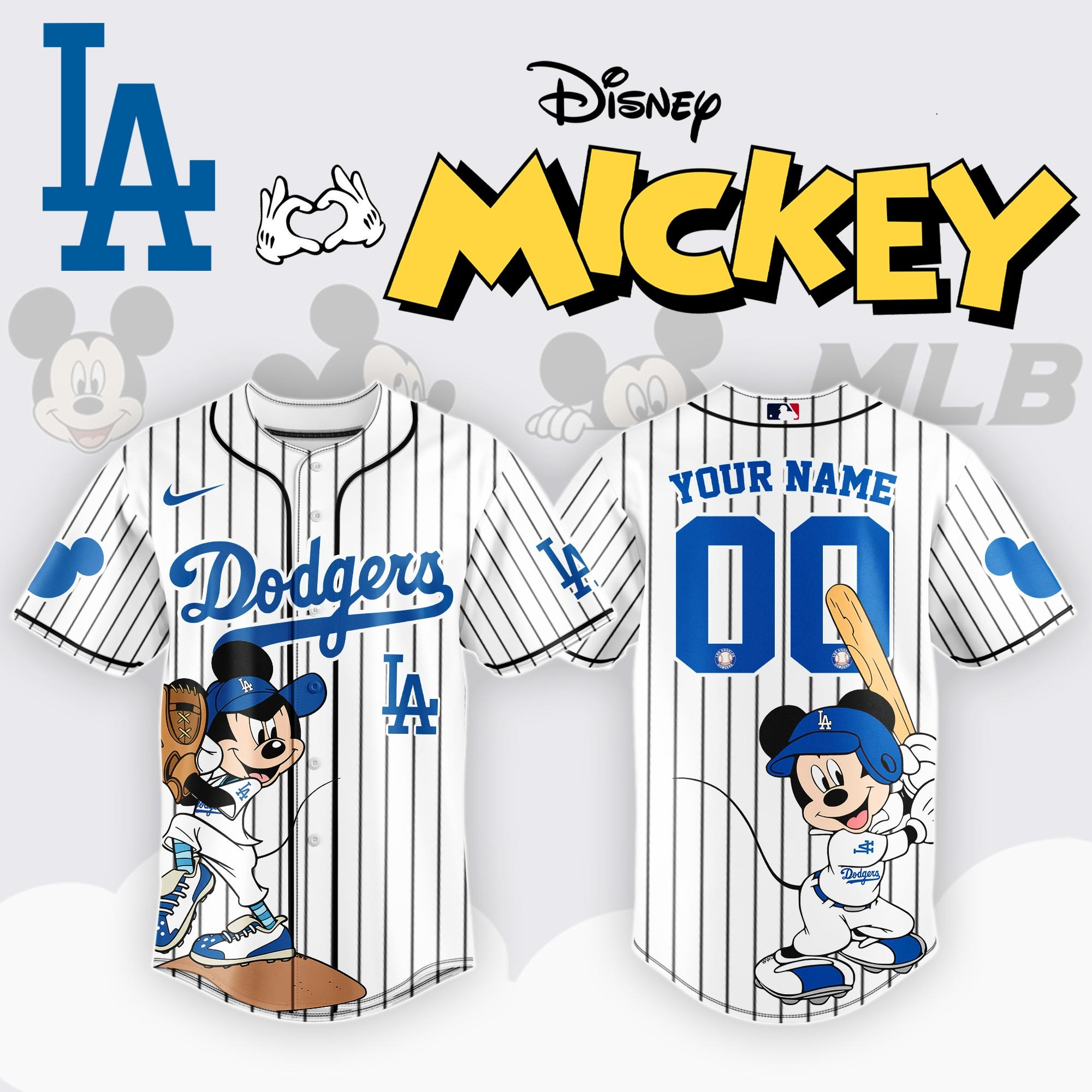 Los Angeles Dodgers X Mickey Mouse Jersey Unique Dodgers Gifts For Fans For Him Her