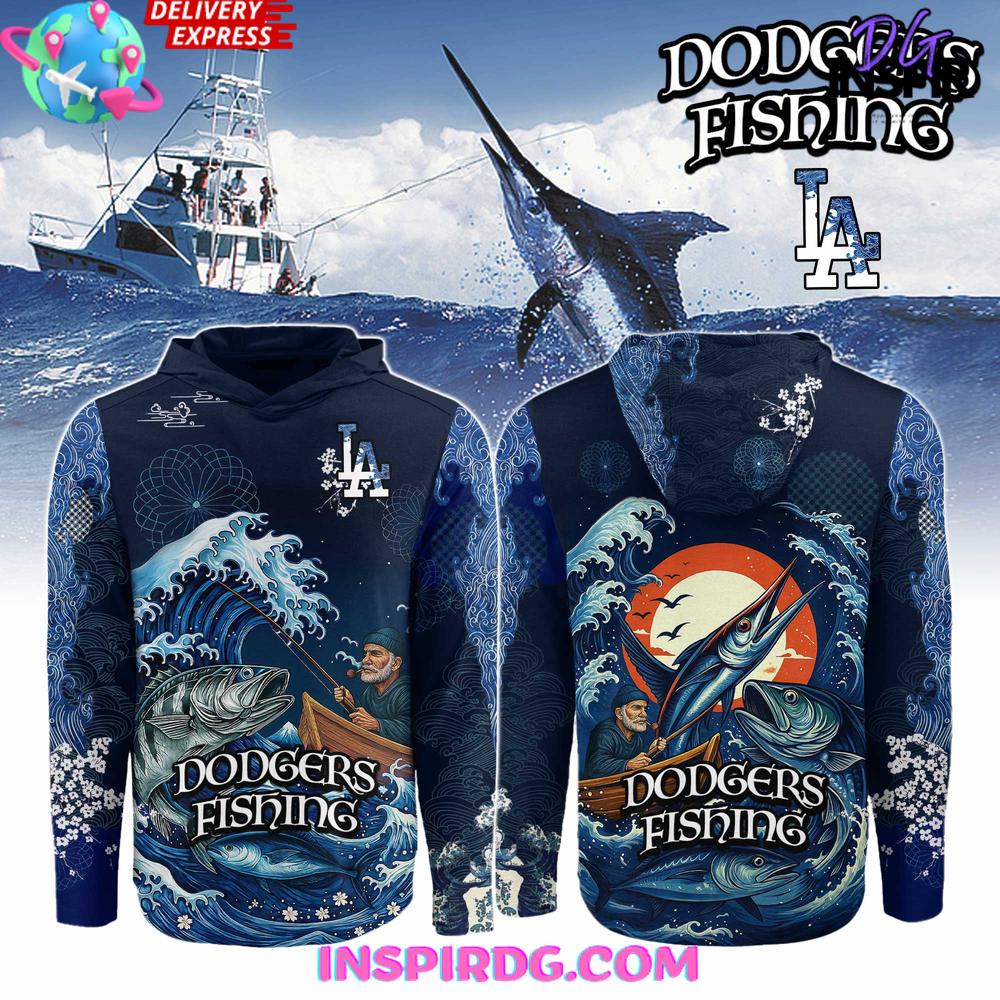 Los Angeles Dodgers x Wave Hunter Fishing Limited Hoodie Premium Merchandises