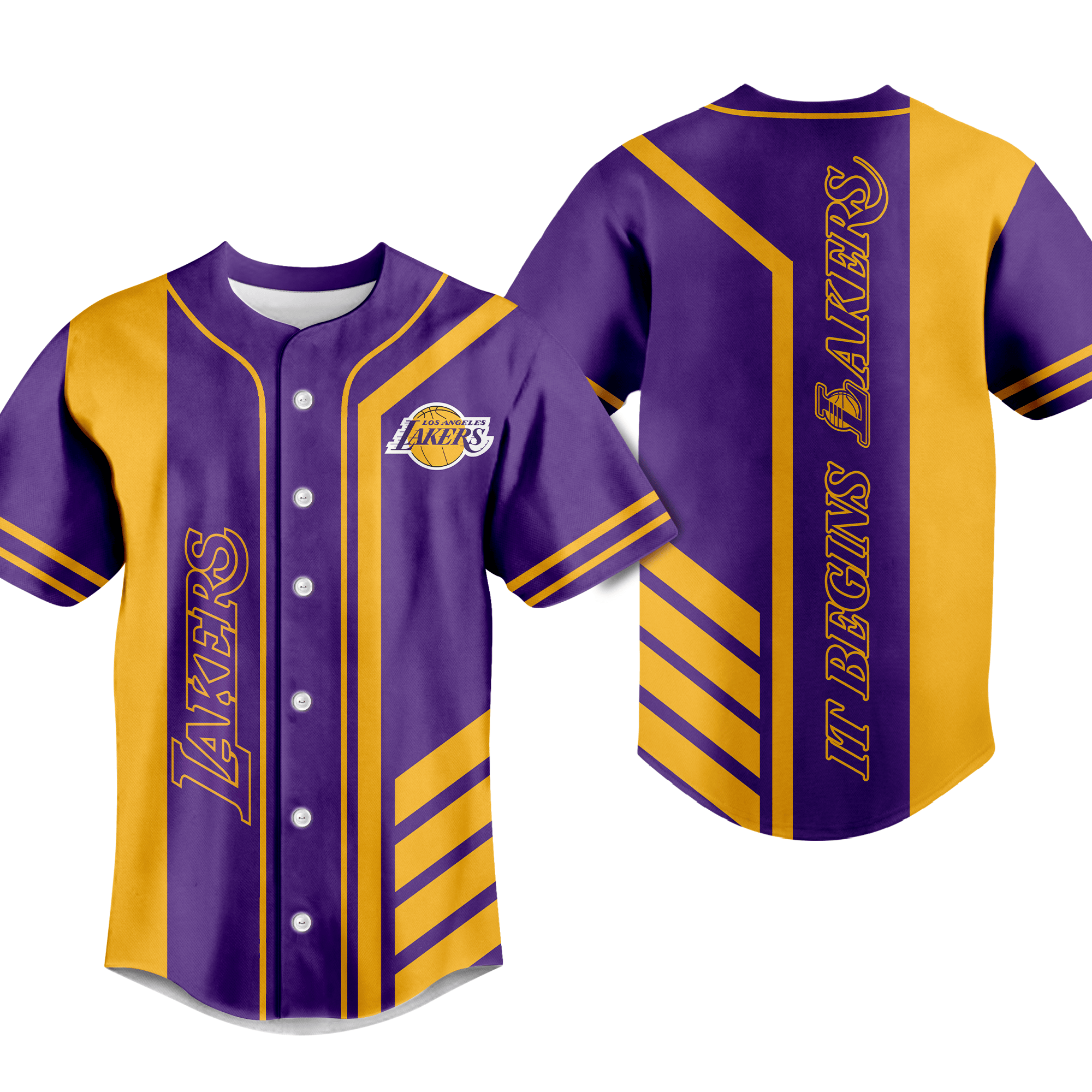 Los Angeles Lakers Baseball Jersey For Fans