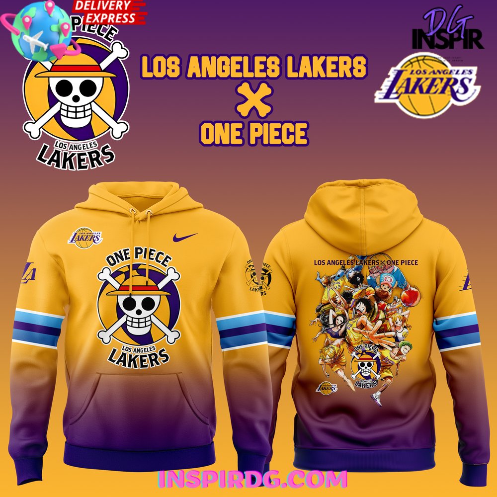 Los Angeles Lakers x One Piece Collaboration Hoodie Gift For Sport Music Fans