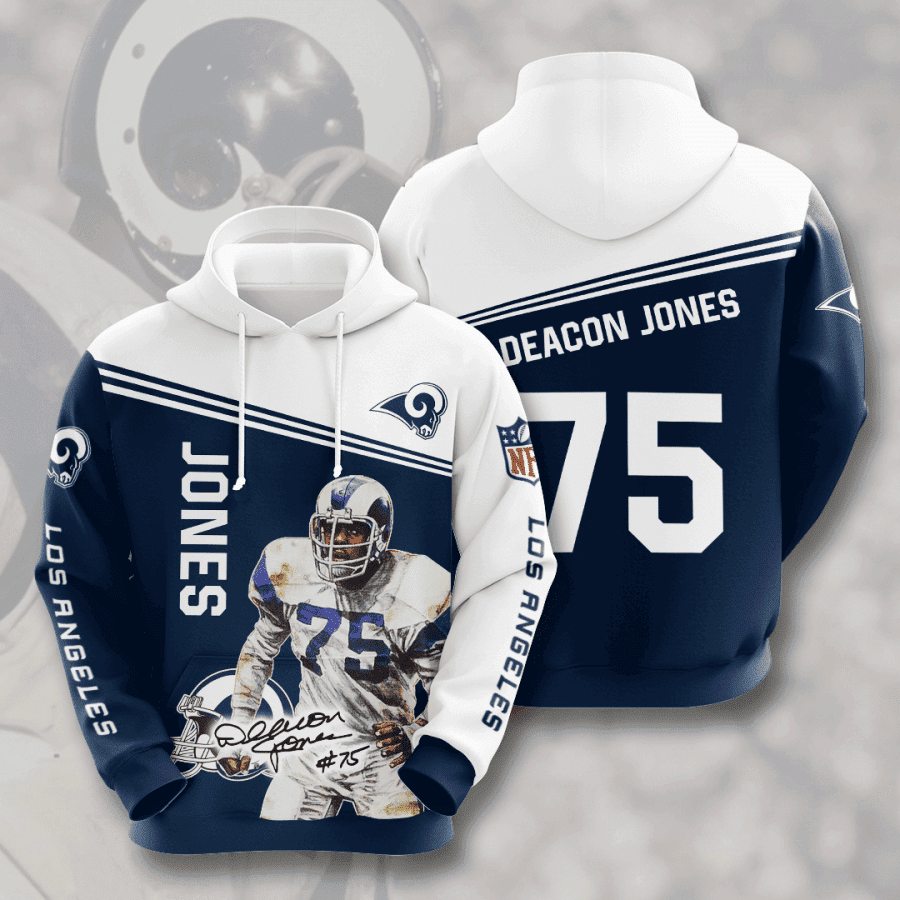 Los Angeles Rams Deacon Jones 75 Hoodie  Zip Hoodie Version 450