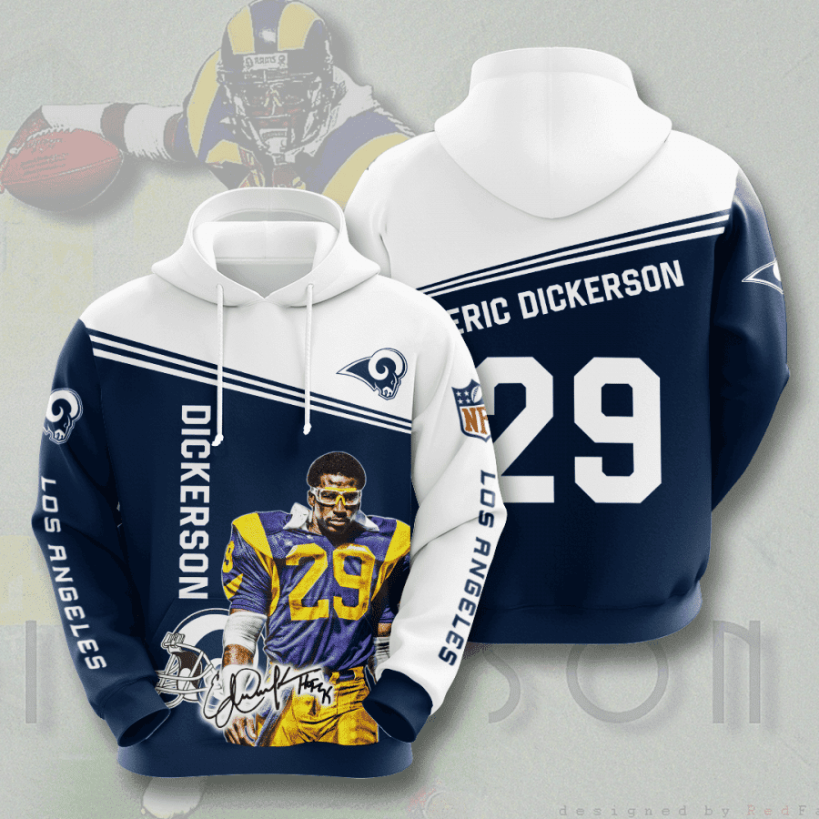 Los Angeles Rams Eric Dickerson 29 Hoodie  Zip Hoodie