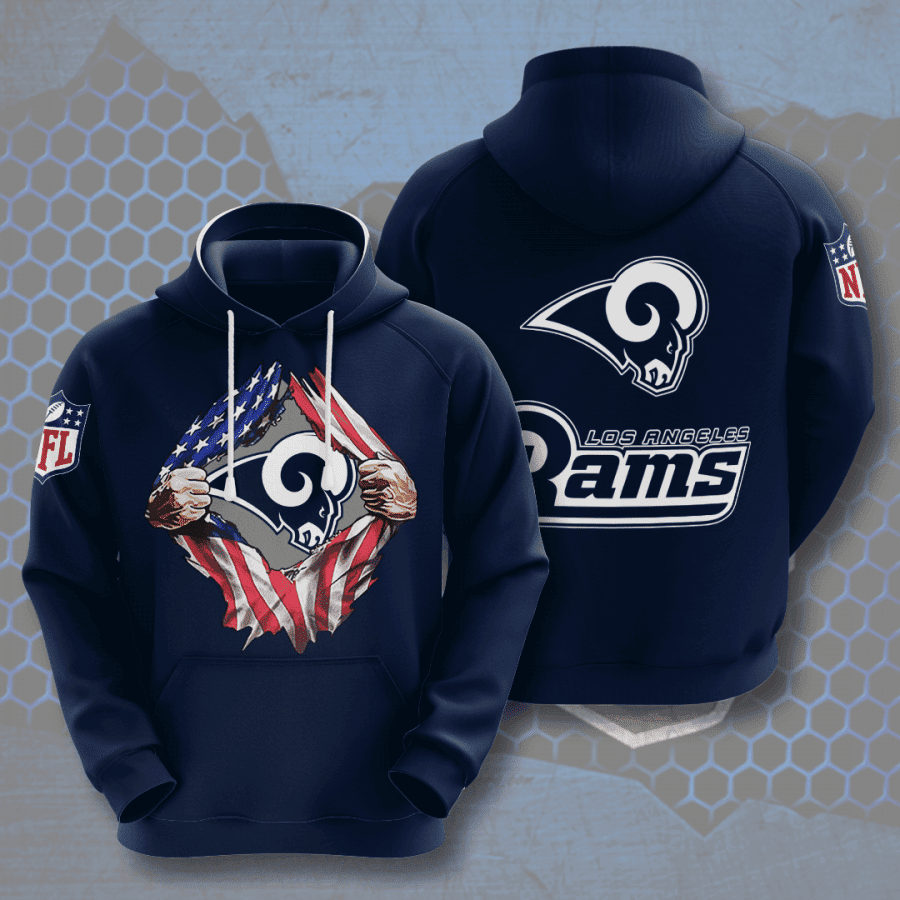 Los Angeles Rams Hoodie  Zip Hoodie Version 471