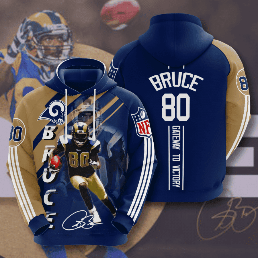 Los Angeles Rams Isaac Bruce Hoodie  Zip Hoodie Version 527