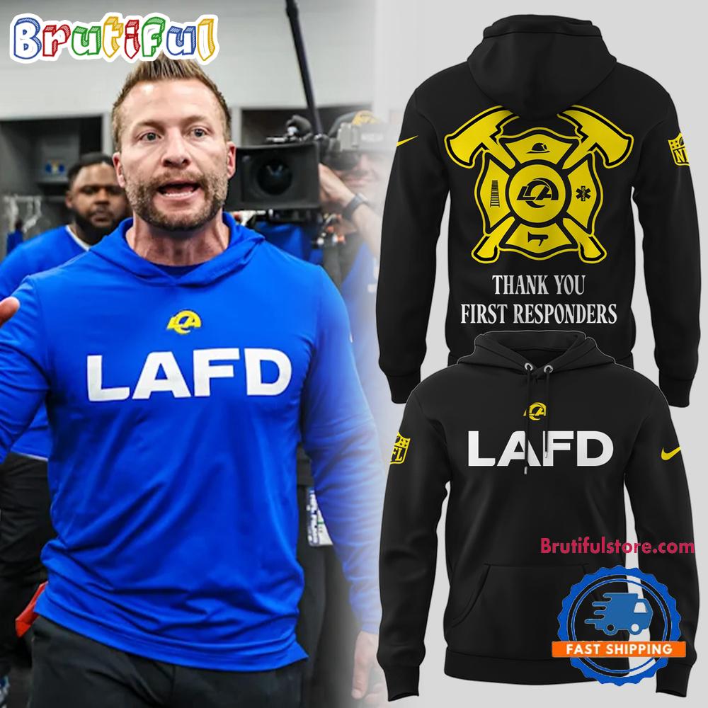 Los Angeles Rams LAFD Limited Edition Black Hoodie Shirt Gift For Sport Music Fans