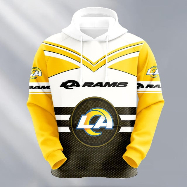 Los Angeles Rams Logo NFL 3D Hoodie Version 214