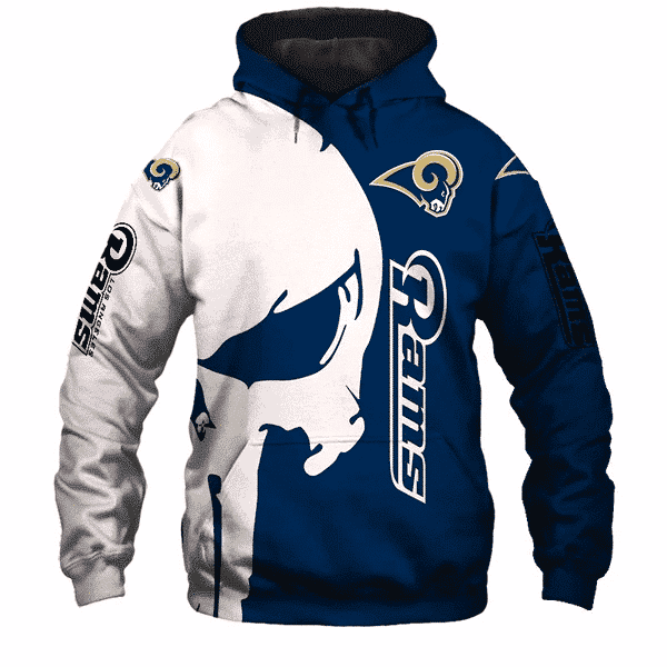 Los Angeles Rams Punisher NFL Unisex 3D Hoodie