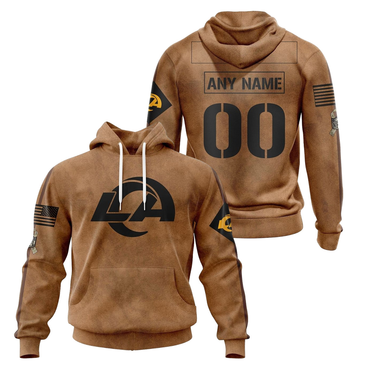 Los Angeles Rams Salute To Service Club 3D printed Sweatshirt Hoodie Zipped Hoodie