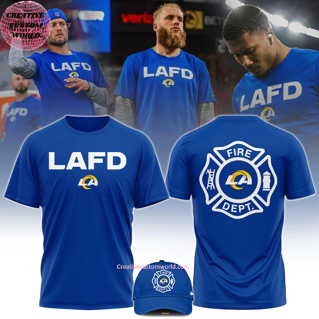 Los Angeles Rams x Los Angeles Fire Department 2025 3D T-Shirt