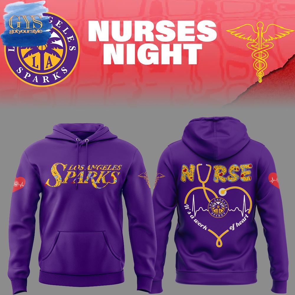Los Angeles Sparks WNBA Nurse Night Limited Edition Hoodie Premium Merchandises