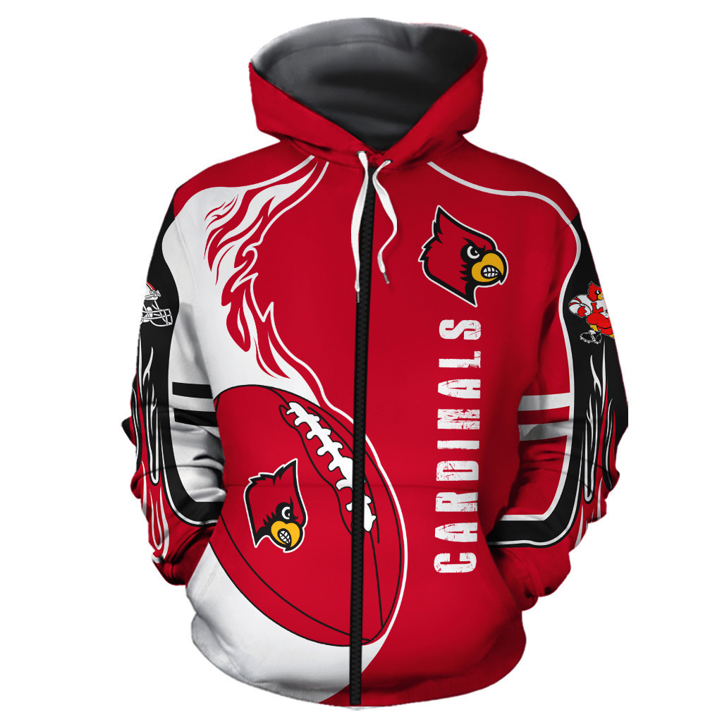 Louisville Cardinal Hoodie  Zip Hoodie Version 384