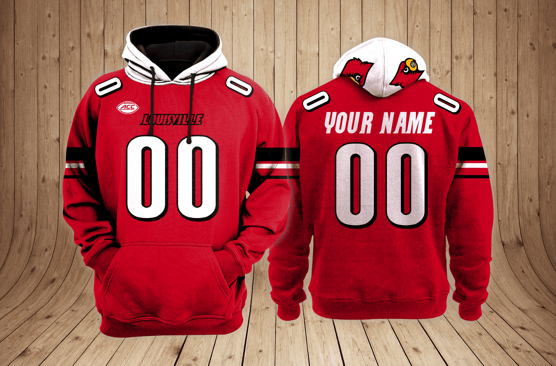 Louisville Cardinals football NCAA Custom 3D Hoodie PT24455