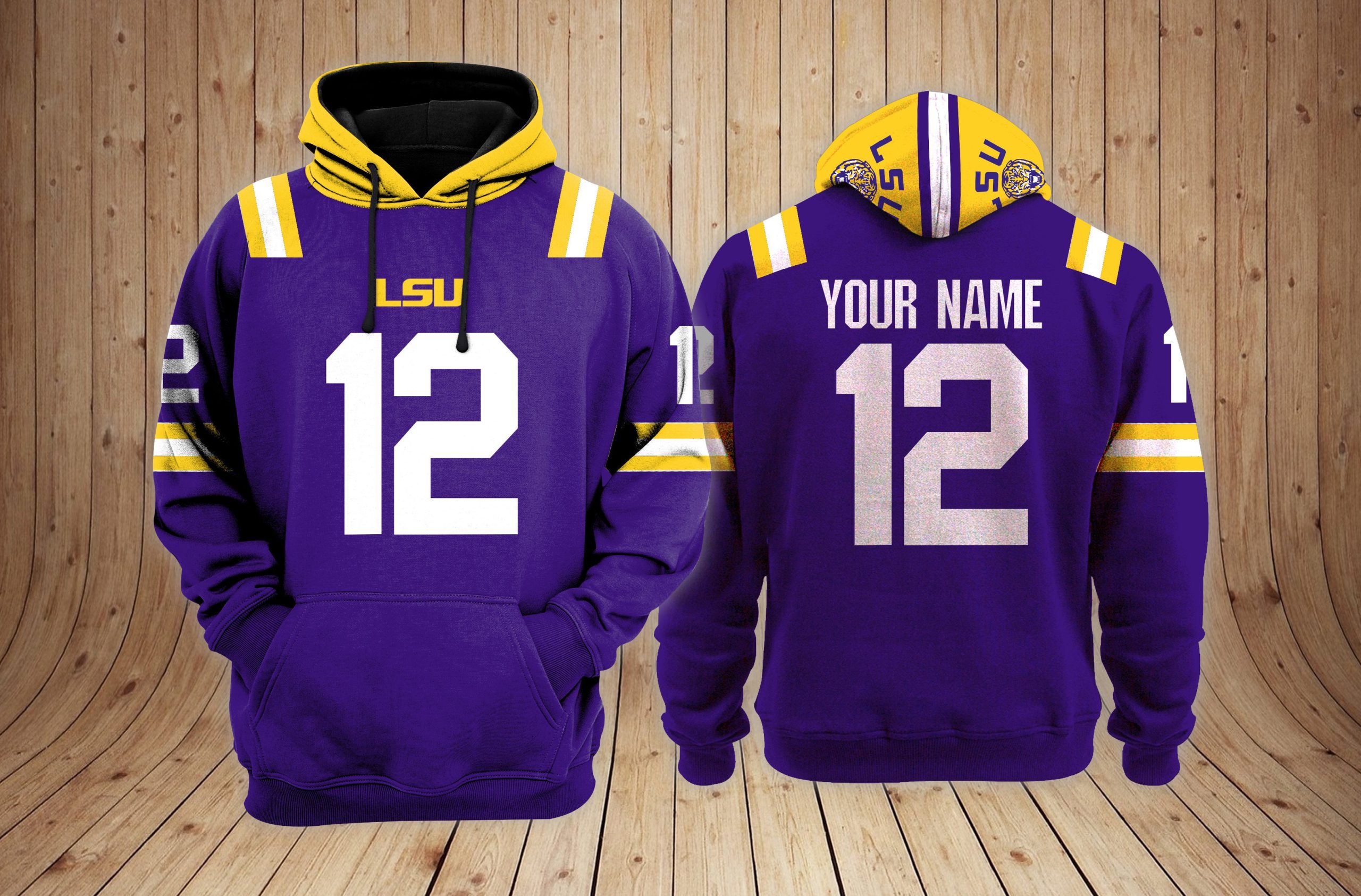 LSU Tigers football NCAA Custom 3D Hoodie PT19177