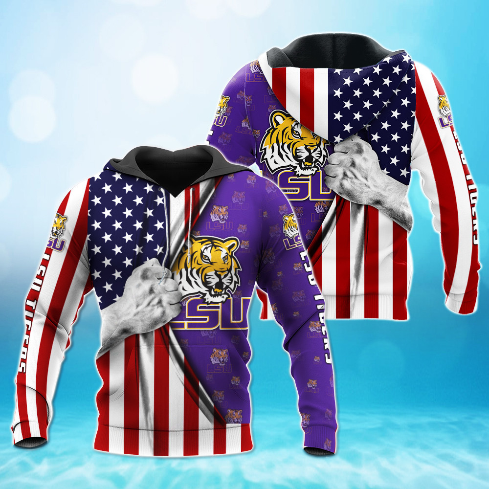 Lsu Tigers Hoodie  Zip Hoodie Version 382