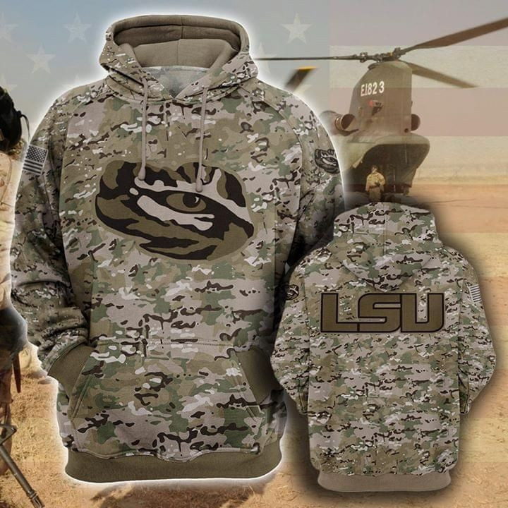 Lsu Tigers Ncaa Camo Hoodie Zip Hoodie