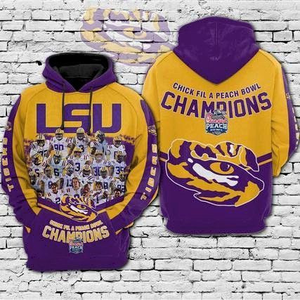 Lsu Tigers Ncaa Hoodie  Zip Hoodie Version 496