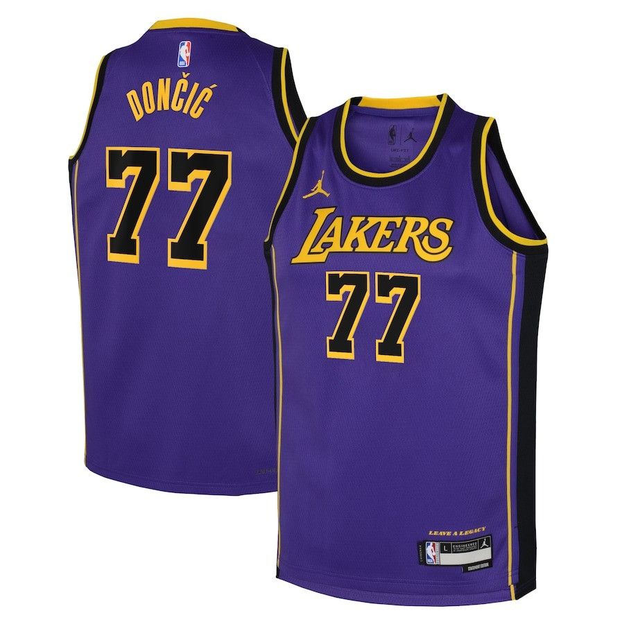 Luka Doncic Lakers Purple Jersey Los Angeles Lakers Luka Swingman Player Jersey Merch