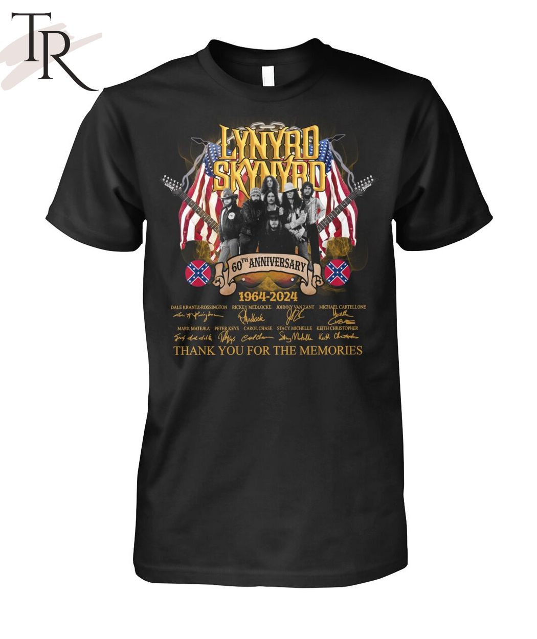 Lynyrd Skynyrd 60th Anniversary 1964 - 2024 Thank You For The Memories T-Shirt