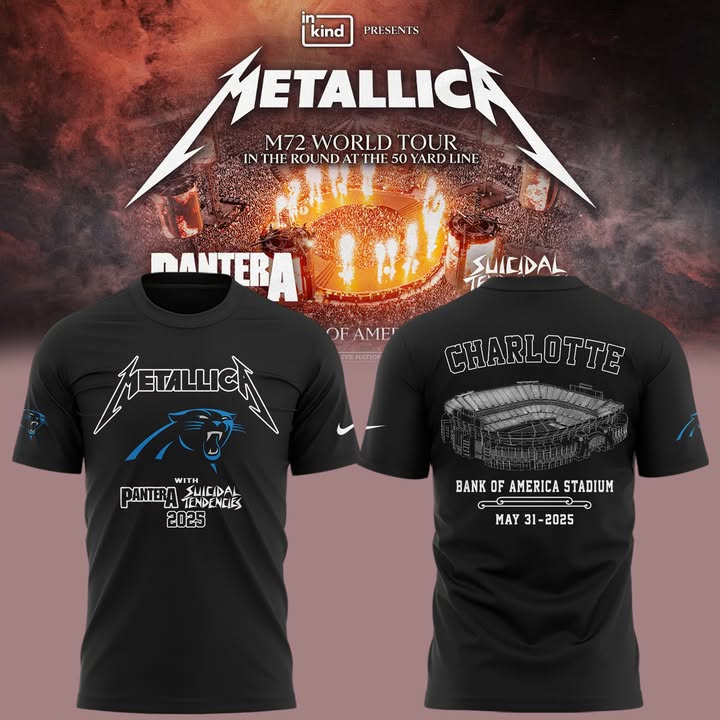 M72 World Tour To Bank Of America Stadium On May 31 T-Shirt Metallica Merch Best Gift For Music Fans