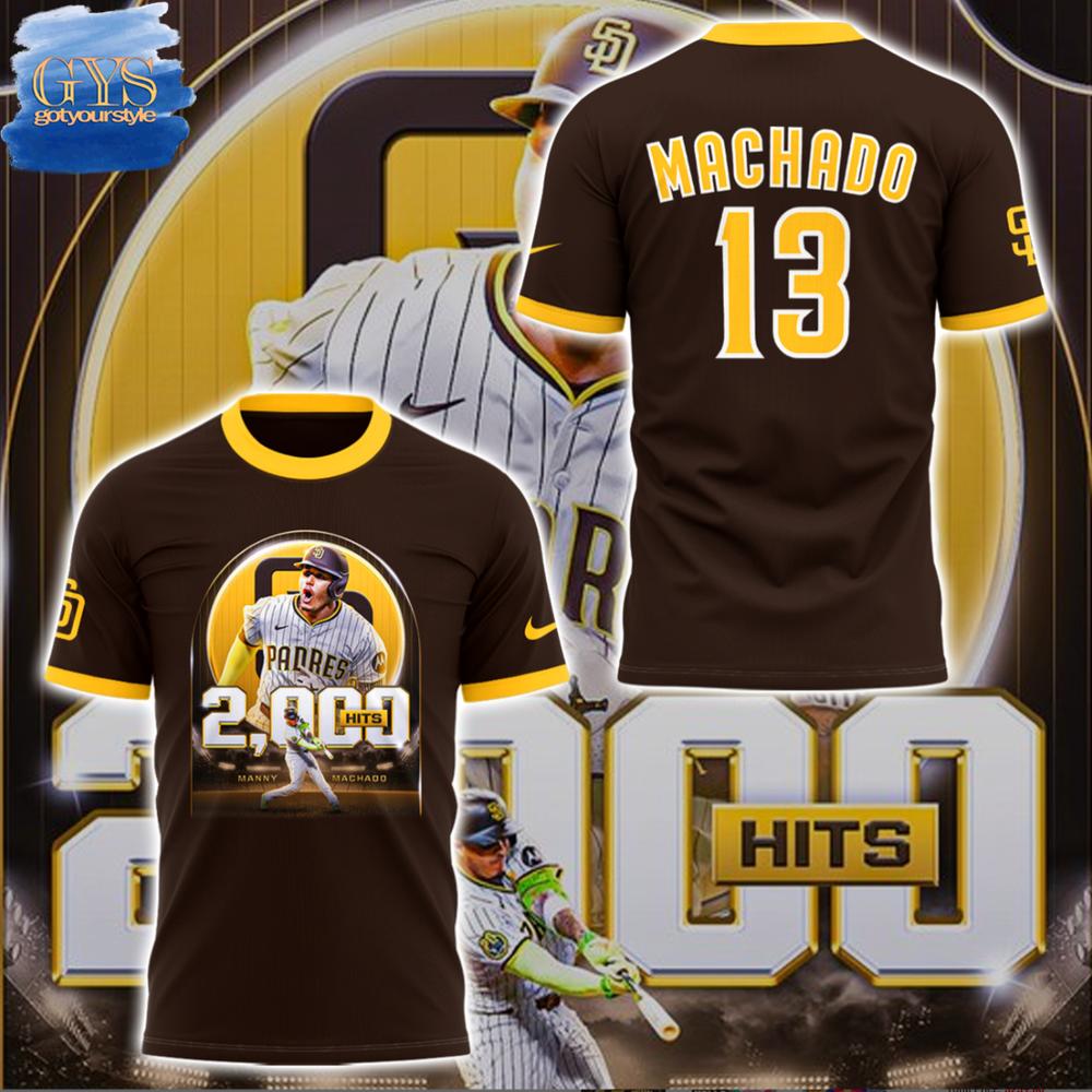 Manny Machado 2000 Hits Special Edition T-Shirt Premium Merchandises