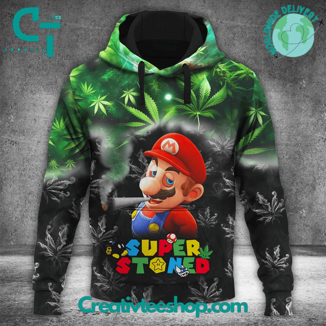 Mario Super Stoned Smoke Galaxy Hoodie