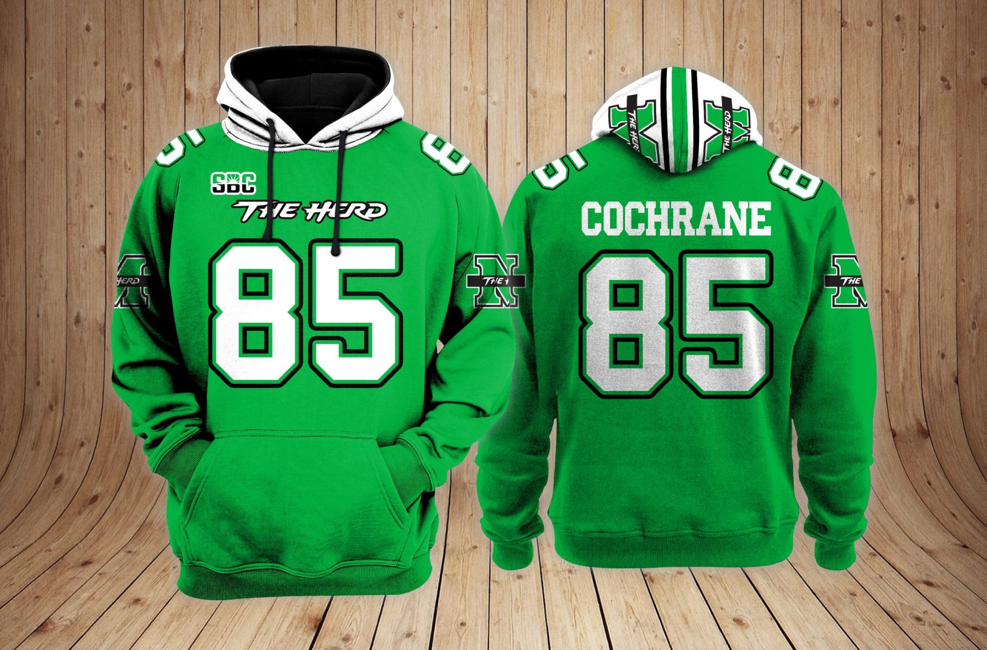 Marshall Thundering Herd football NCAA Custom 3D Hoodie PT24167