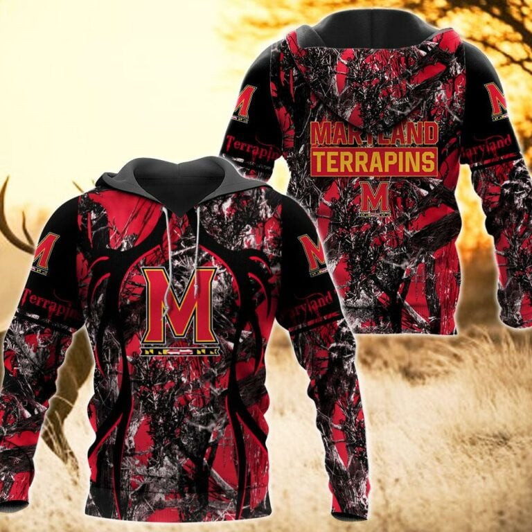 Maryland Terrapins Camo Hunting 3D printed Sweatshirt Hoodie Zipped Hoodie