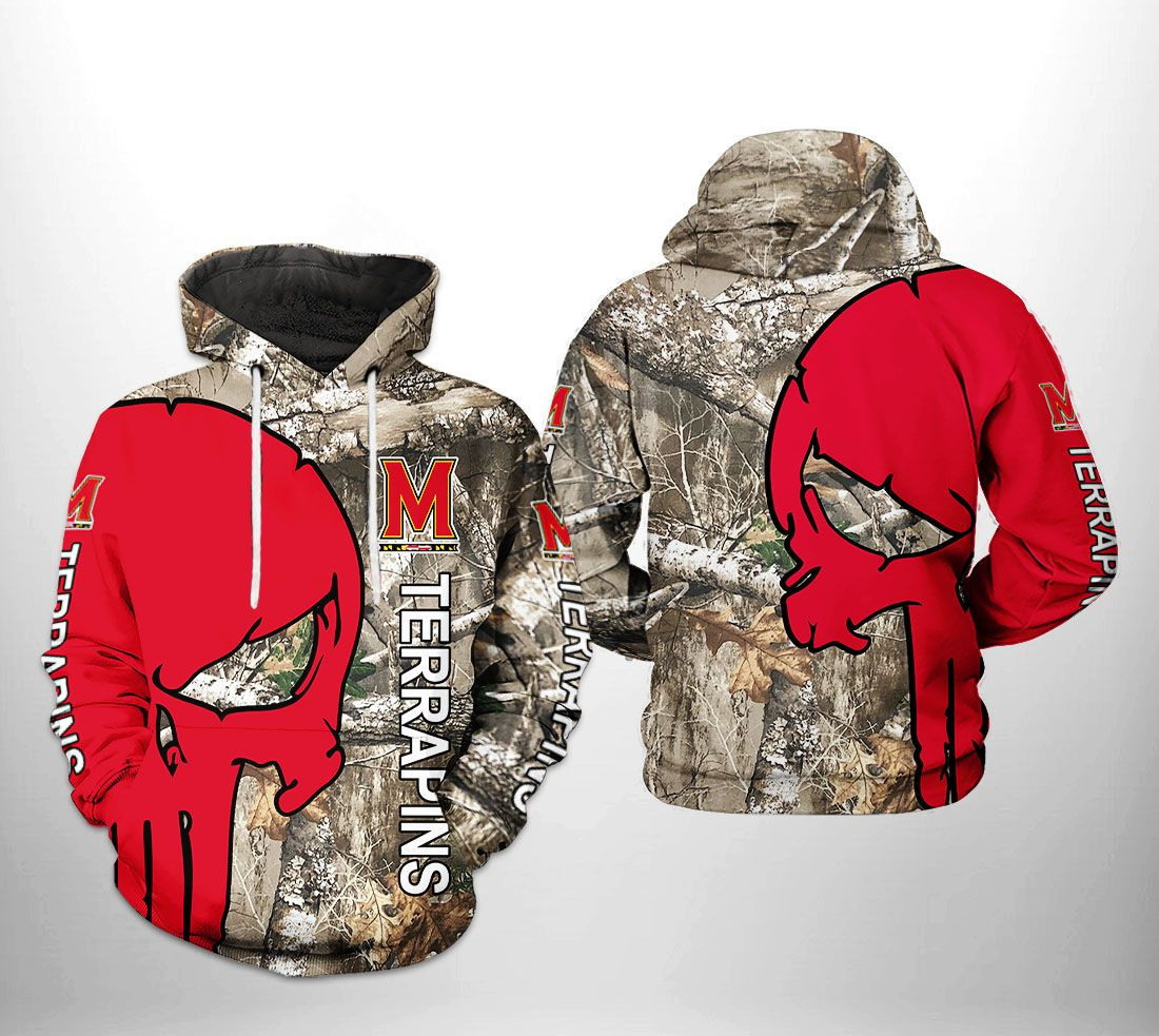 Maryland Terrapins NCAA Camo Veteran Hunting Hoodie