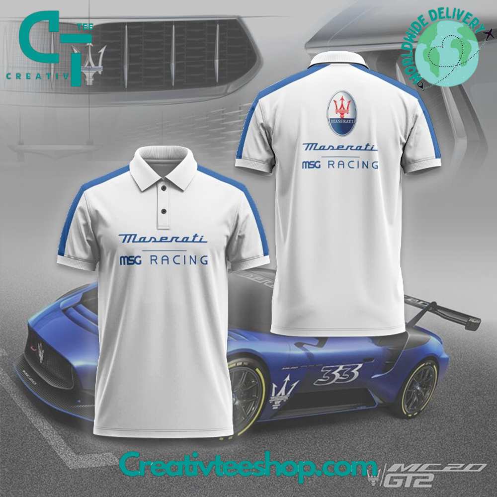 Maserati Racing White Polo Shirt