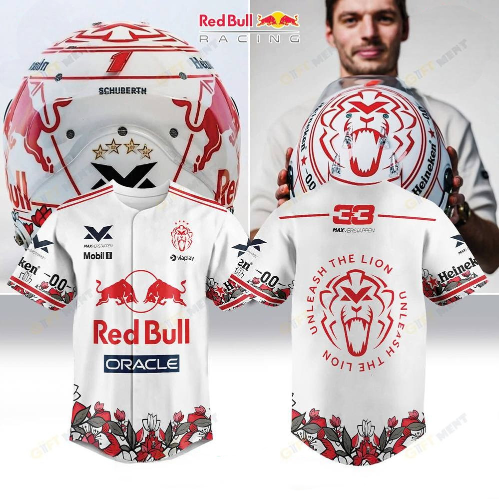 Max Verstappen Red Bull Racing Japan GP Baseball Jersey Gifts For Husband