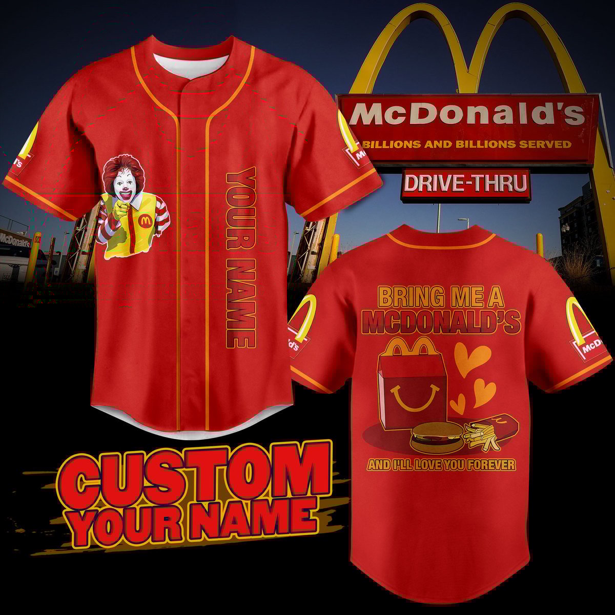 McDonald Baseball Jersey For Fans