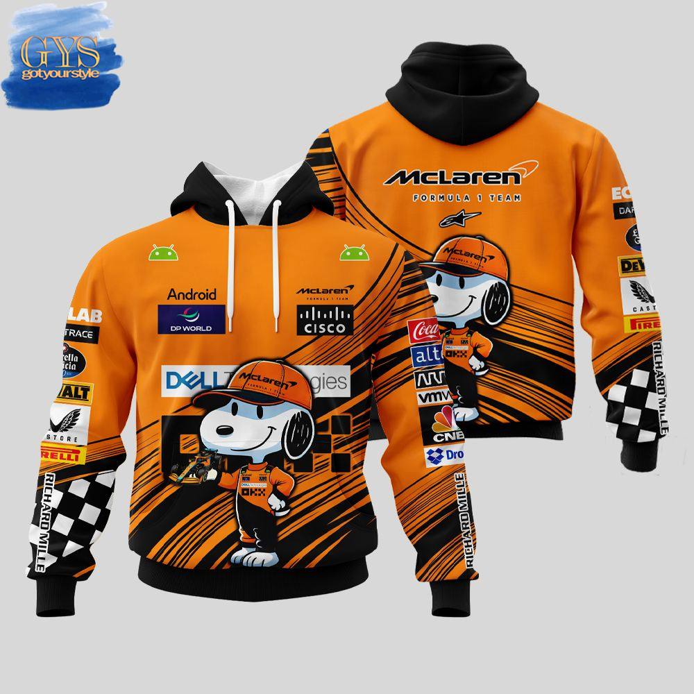 McLaren F1 Snoopy Limited Edition Hoodie Gift For Sport Music Fans
