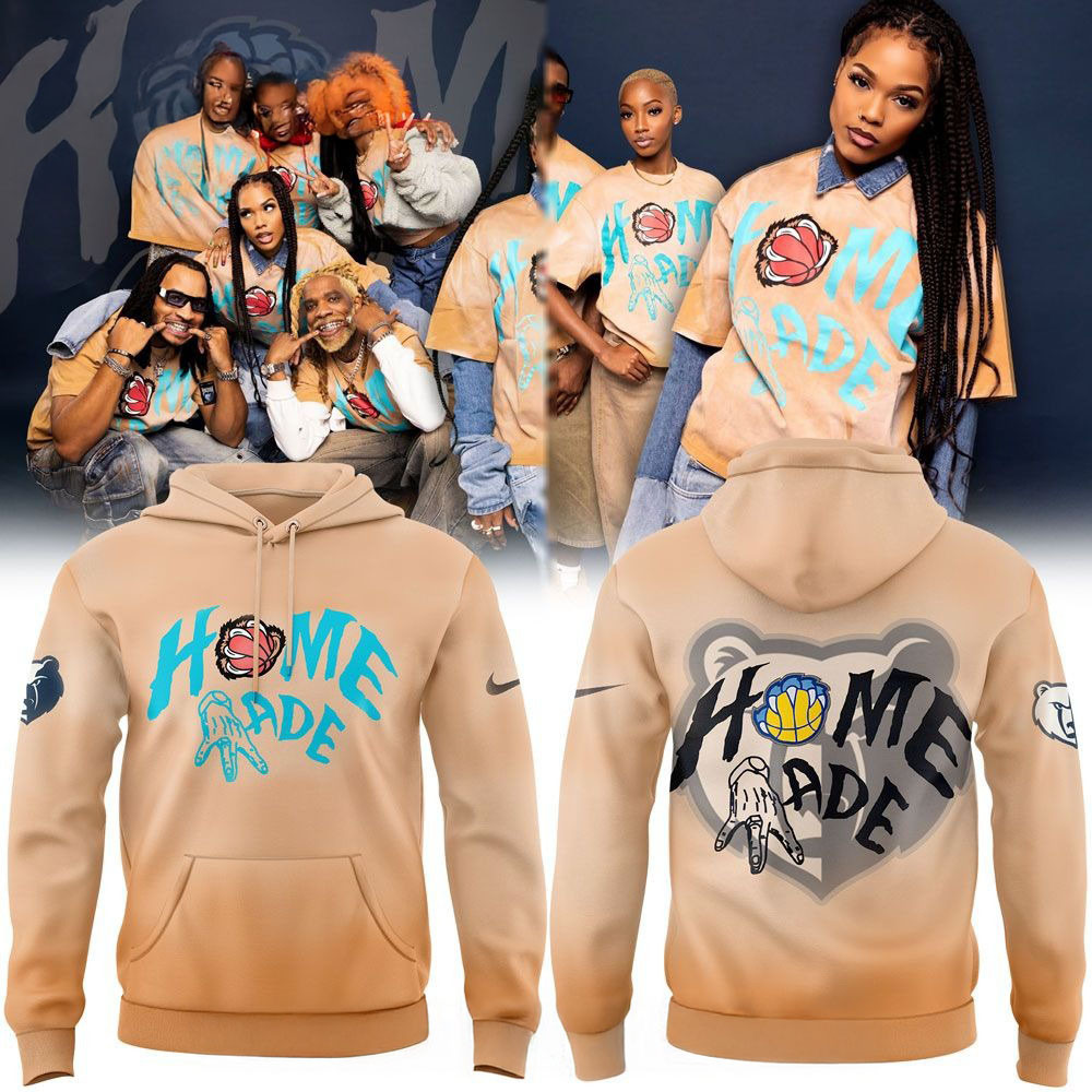 Memphis Grizzlies Home Made Collection Brown Hoodie Mothers Day Gifts For Daughter