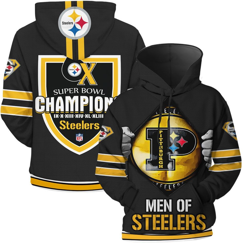 Men Of Steelers Pittsburgh Steelers Ribbing Hoodie