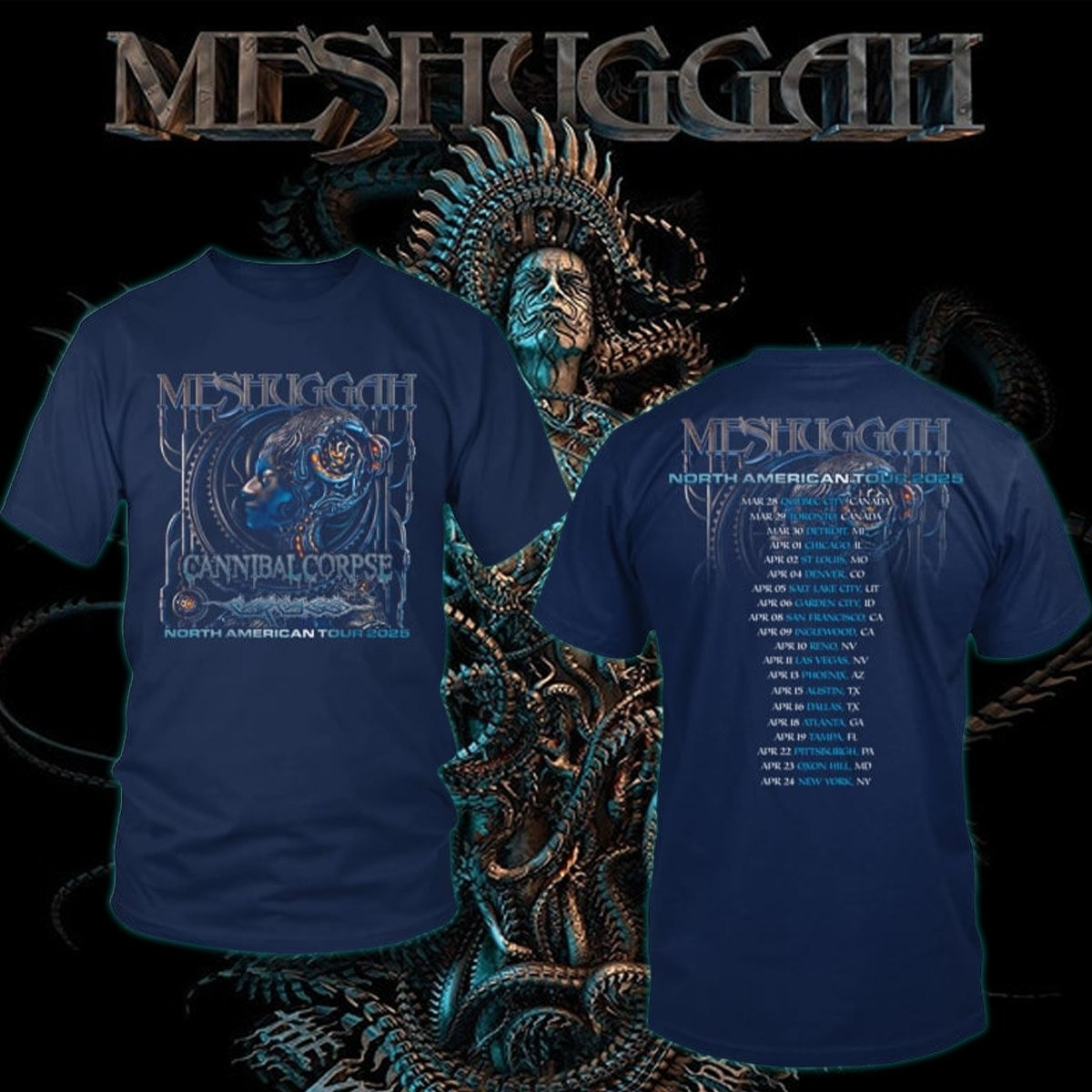 Meshuggah North American Tour 2025 Shirt Music Lovers Presents
