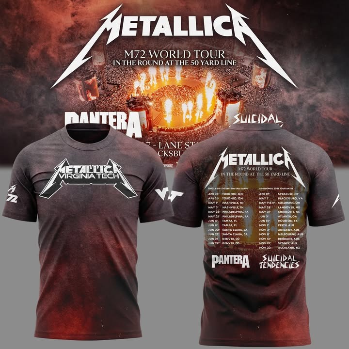 Metallica And Virginia Tech T-Shirt Gift Ideas For Music Lovers - Dark Chocolate, S
