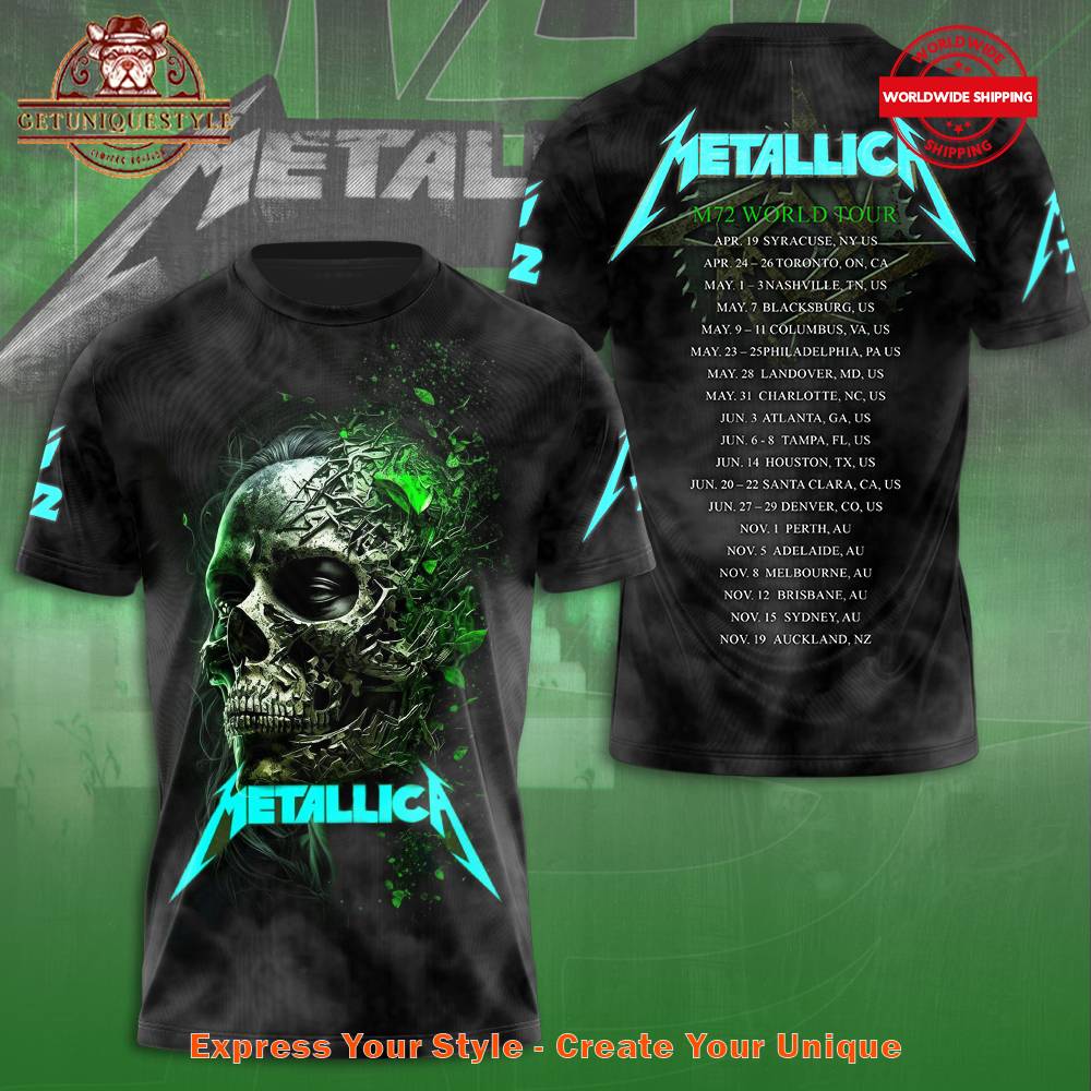 Metallica M72 World Tour 2025 Limited Edition Shirt Premium Merchandise