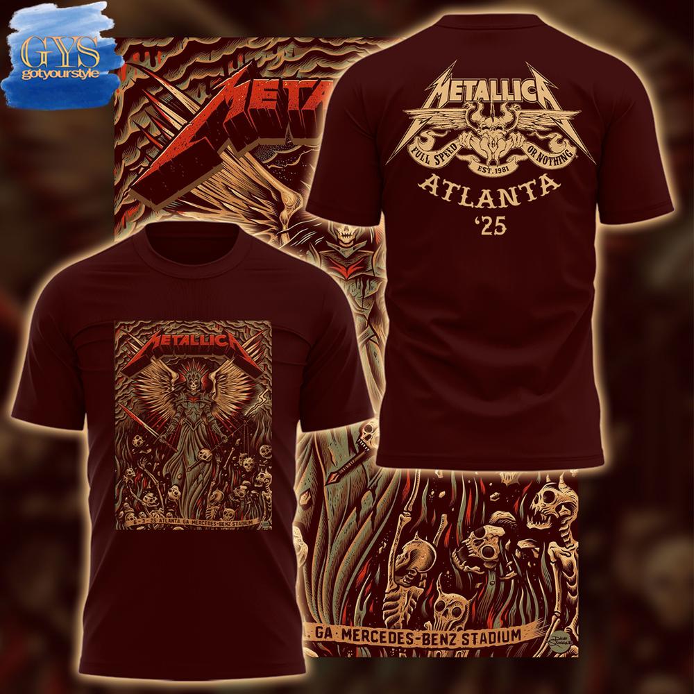 Metallica M72 World Tour Atlanta Limited Edition T-Shirt Gift For Sport Music Fans