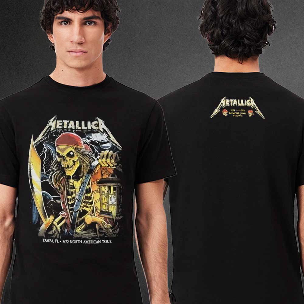 Metallica Tampa 2025 Day 2 Raymond James Fl M72 North American Tour T-Shirt Metallica Merch