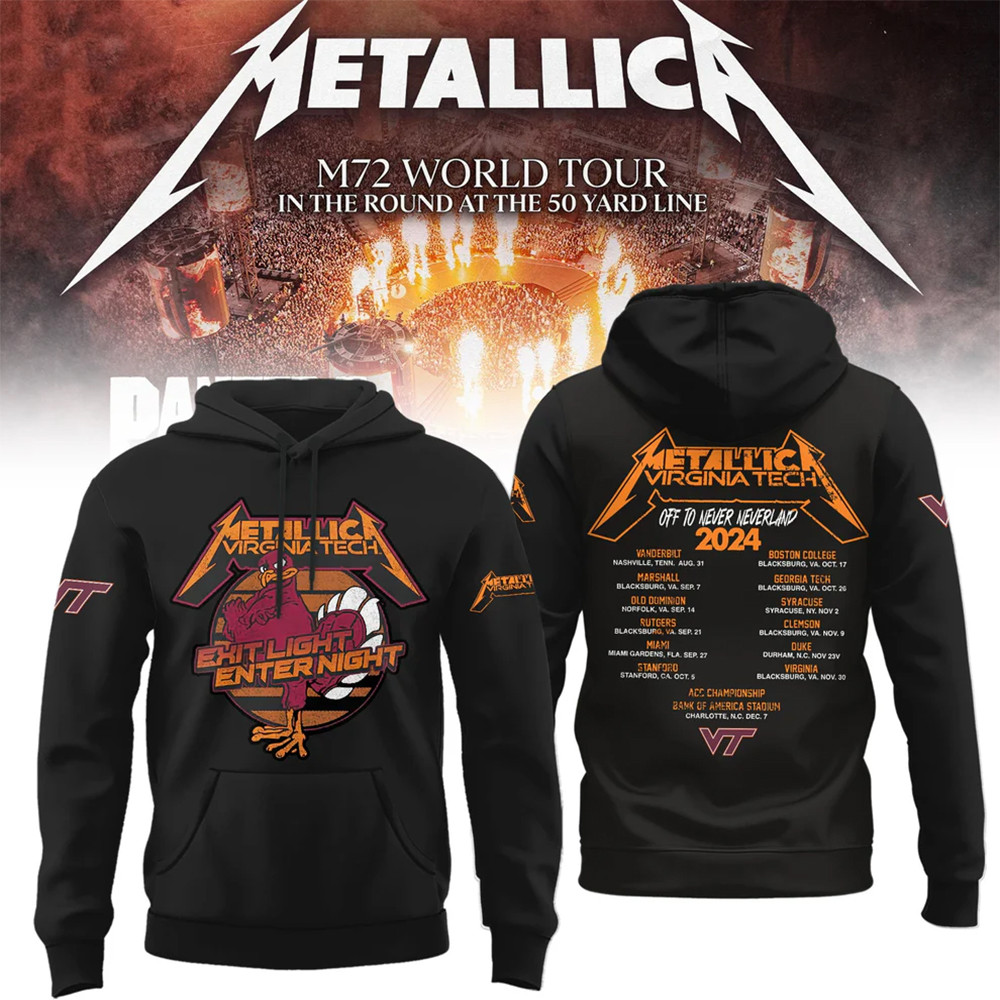 Metallica Virginia Tech Hoodie Gift Ideas For Music Lovers