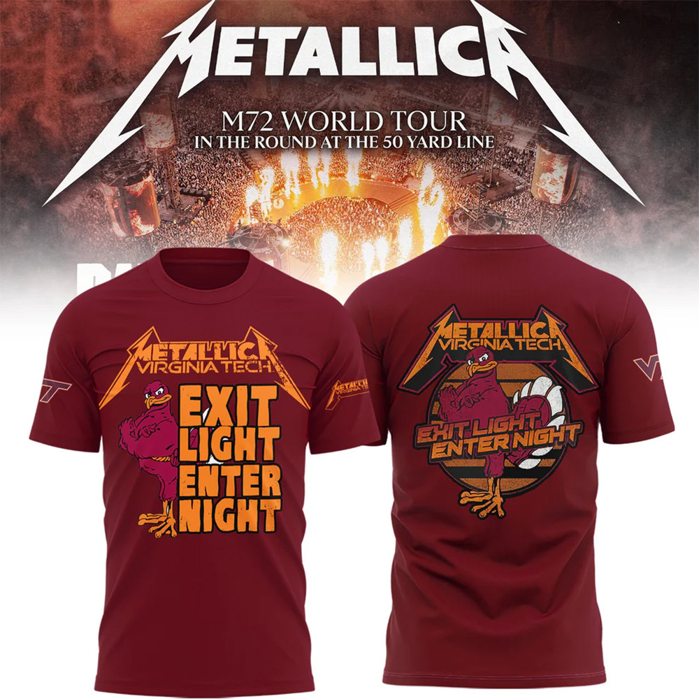 Metallica x Virginia Tech T-Shirt Music Lover Gift Ideas For Him