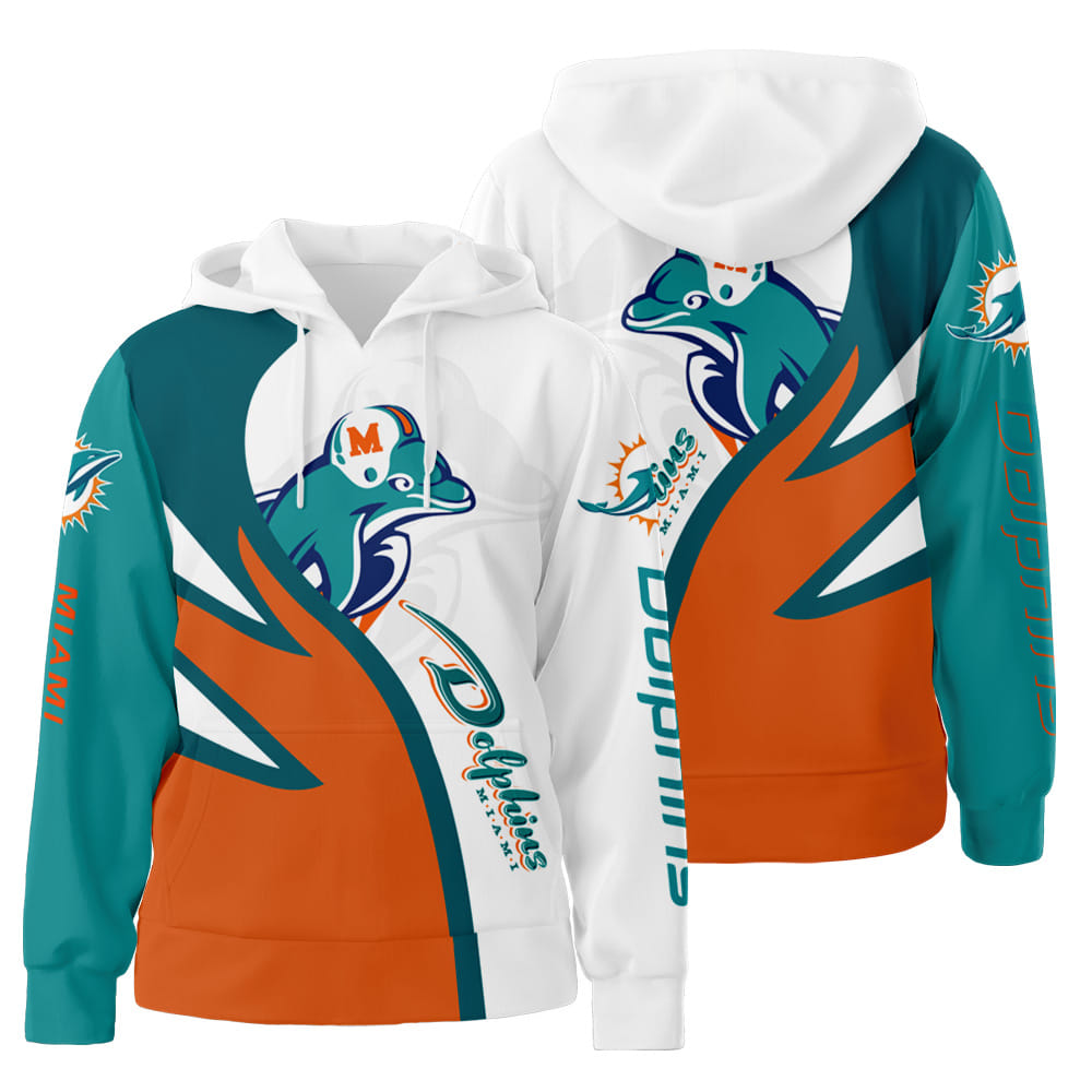 Miami Dolphins 3D All Over Print Hoodie Zip-Up Hoodie