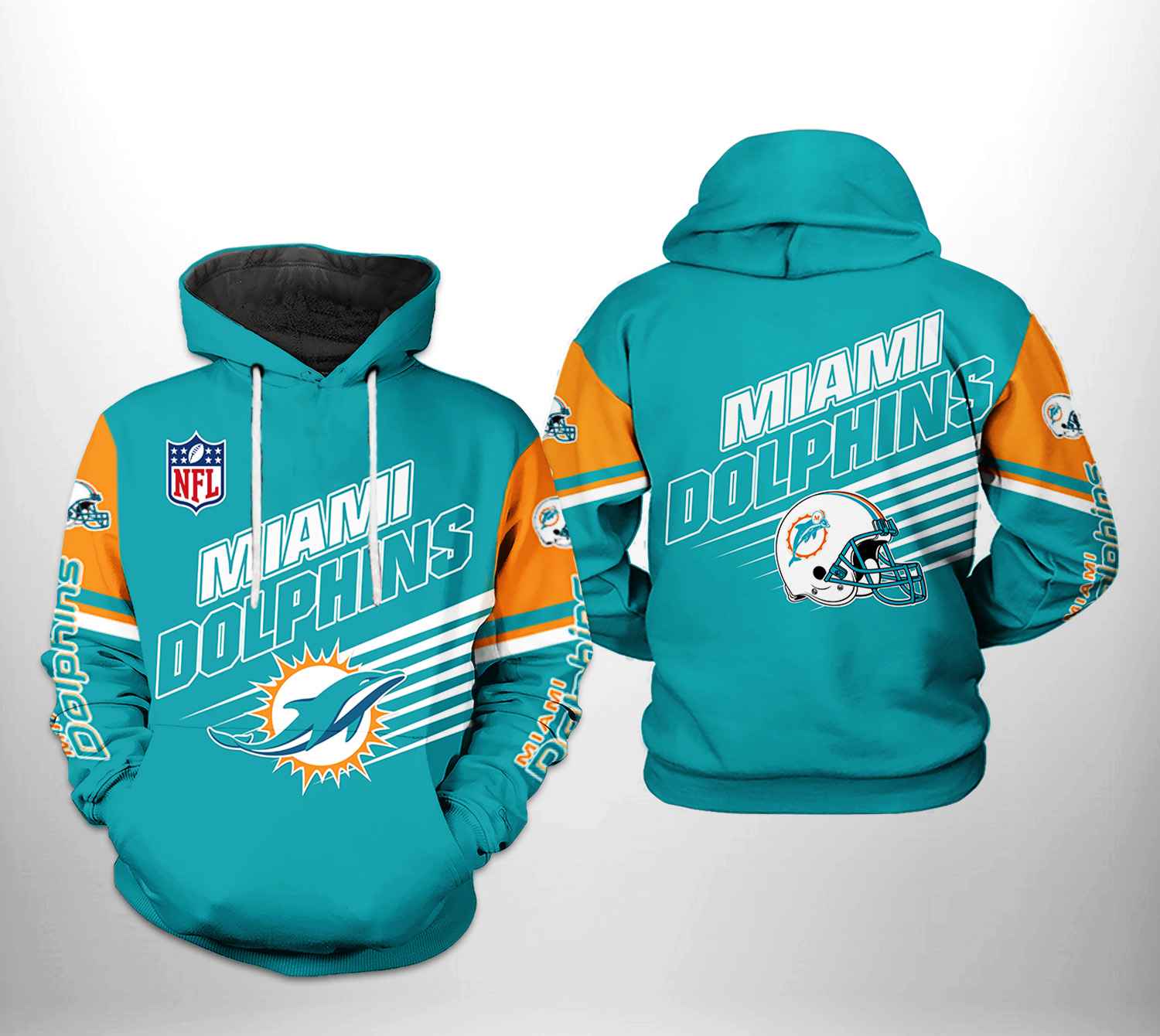 Miami Dolphins Basic V6 NFL Football Team Hoodie