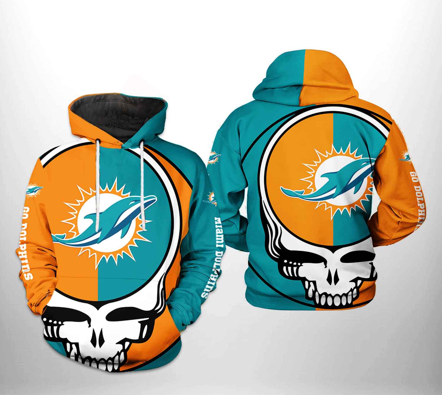 Miami Dolphins Grateful Death NFL Football Team Hoodie