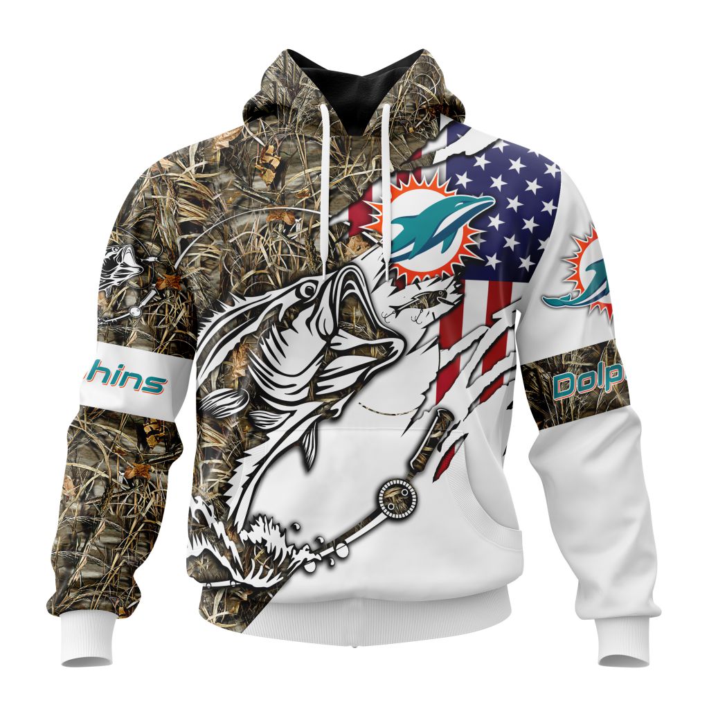 Miami Dolphins Hunting Fish NFL Football Team Hoodie