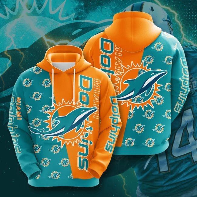 Miami Dolphins Logo NFL Football Team Hoodie