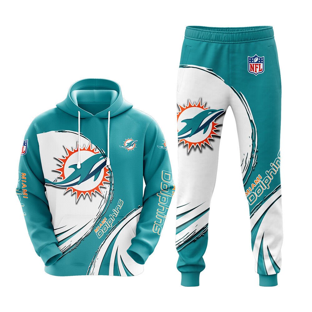 Miami Dolphins NFL Football Team Sport Hoodie Tracksuit, NFL hoodie, NFL Joggers Gift For Sport Music Fans
