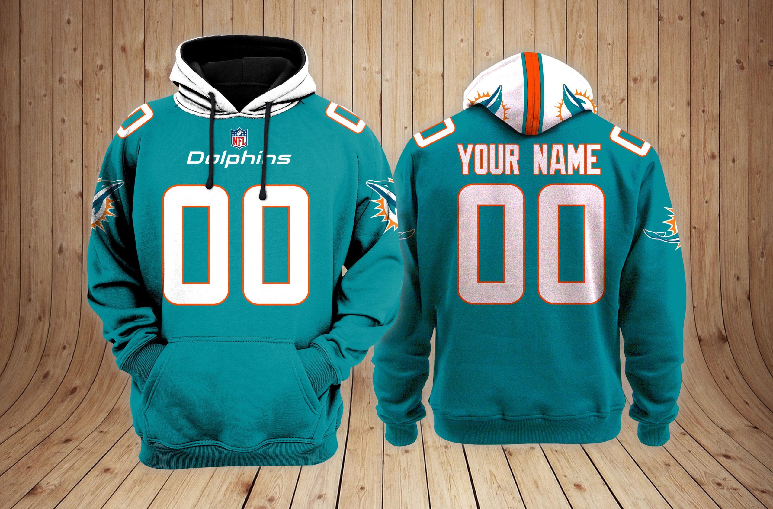 Miami Dolphins NFL Team 3D Hoodie
